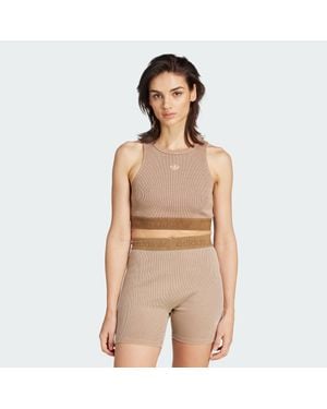 adidas Essentials Rib Bra Top Washed - Natural