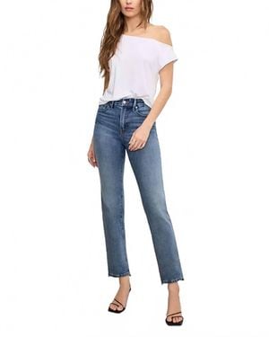 GOOD AMERICAN Soft Tech Good Legs Straight Jeans - Blue