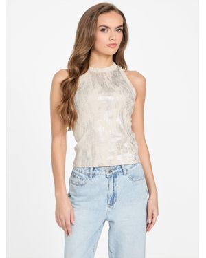 Guess Xinea Shimmer Tank - Blue