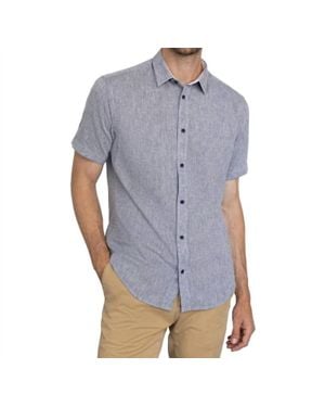 Vustra Linen Short Sleeves Shirt - Blue