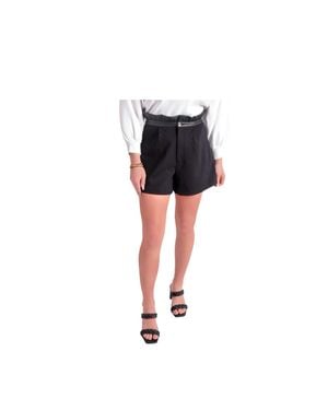 Emily Mccarthy Ruffle High Waist Short - Black