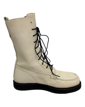 The Row Patty Lace-Up Combat Boots - Natural
