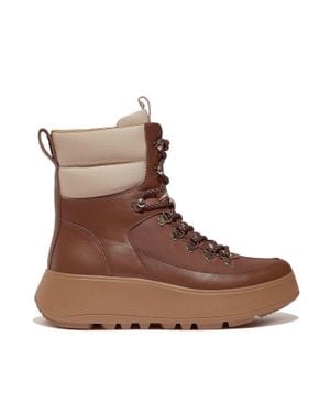 Fitflop F-Mode Hiker Lace Flatform Ankle Boots - Brown