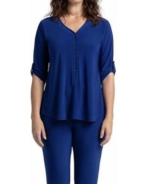 Sympli Convoy Henley Top - Blue