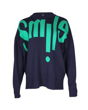 Sandro Smile Print Sweater - Blue