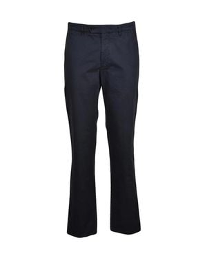 Aspesi Straight-Leg Cotton Pants With Classic Waistband And Practical Pockets - Blue