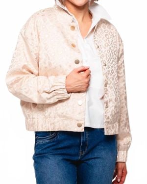 EsQualo Fancy Jaquard Bomber Jacket - Blue