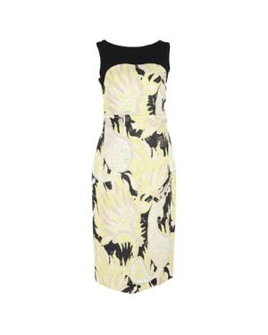Dries Van Noten Paisley Printed Midi Sleeveless Dress - Metallic