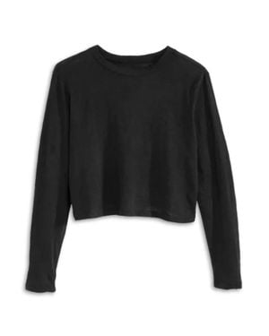 KatieJnyc Fearless Tween Crop Long Sleeve Tee - Black