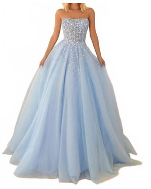Clarisse Strapless Maxi Dress - Blue