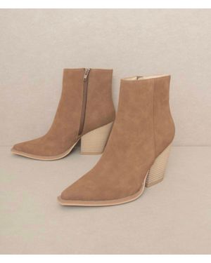 Oasis Society Sonia Western Ankle Boots - Natural