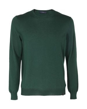 Fay Merino Wool Crew Neck Sweater - Green