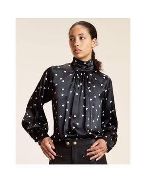 Cynthia Rowley Monroe Silk Blouse - Black