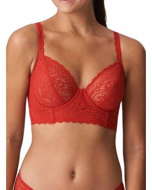 Twist I Do Longline Bra - Red
