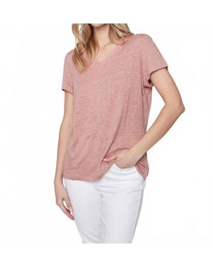 Charlie b Short-Sleeved Linen T-Shirt - Pink