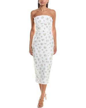 MILLY Kait Fleur Paillette Dress - White