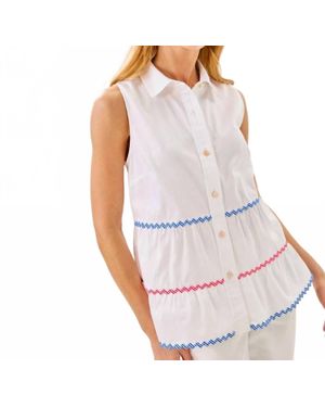 Lilly Pulitzer Breah Sleeveless Button Down - Gray