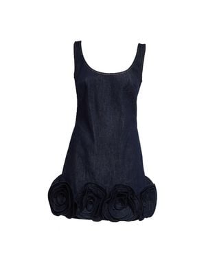 Self-Portrait Denim Corsage Mini Dress - Blue