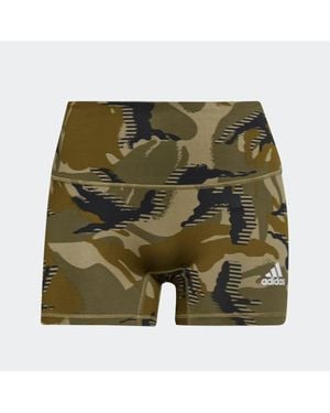 adidas 4-Inch Camo Short Tights - Green
