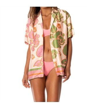 Maaji Floating Blooms Noise Shirt - Red