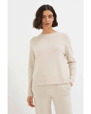 Chinti & Parker Bone Cashmere Boxy Sweater - Natural