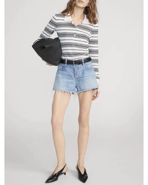 FRAME Hang Mid Rise Jean Shorts - Blue