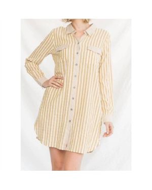 Mystree Tunic Shirt Dress - Natural