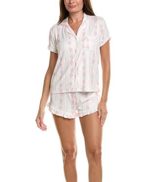 Pj Salvage 2Pc Roses Are Pajama Set - White
