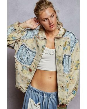 Pol Quilted Heart Jacket - Blue