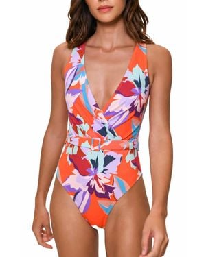 Hutch Meela Belted One Piece Swimsuit - Red