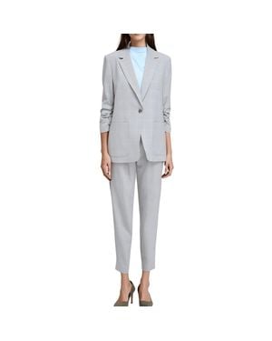 Calvin Klein Collar Manmade One-Button Blazer - Gray
