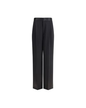 Sa Su Phi Silk Casual Pants - Black