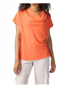 Joseph Ribkoff Cowl Neck Top - Orange