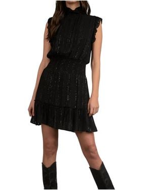 Elan Sleeveless Jazz Mini Dress - Black