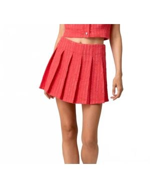 Line & Dot Emmeline Mini Skirt - Red