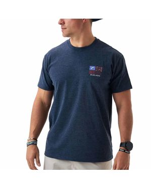 Burlebo Fishing Usa Short Sleeve T-Shirt - Blue