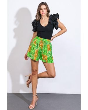 TRUEDAMES All Of My Love Woven Shorts - Green