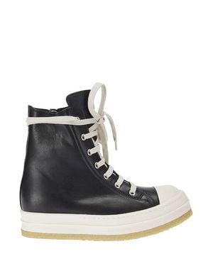 Rick Owens High-Top Sneakers With Dual Closure - Black