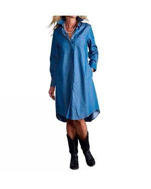 Claridge + King The Olivia Shirtdress - Blue