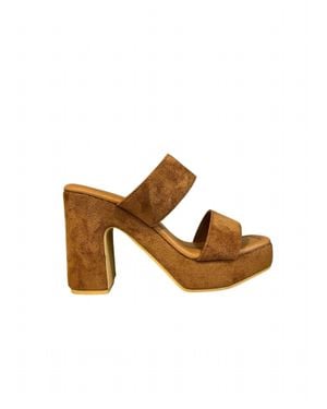 Matisse Gem Platform Heel Sandals - Brown