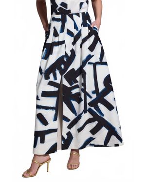 NIC+ZOE Iconic Letterpress Skirt - Blue