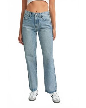 Just Black Denim Lola Relaxed Straight Leg Jeans - Blue