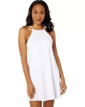 Madewell Mwl Flex Fitness Dress Halter Neck Sleeveless Erk1043 - White