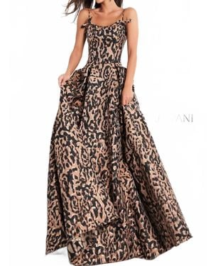 Jovani Spaghetti Strap Prom Gown - Multicolor