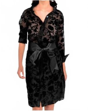 Gretchen Scott Burnout Dress - Black