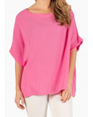 Before You Soft-Gauze Poncho - Pink