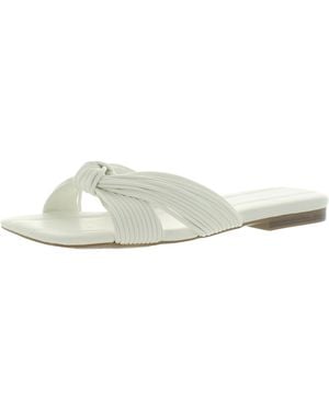 Marc Fisher Laury Knot-Front Strappy Slide Sandals - White