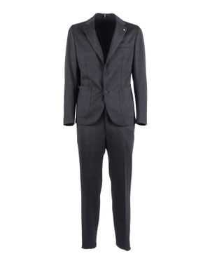 L.B.M. 1911 Tailored Straight Cut Suit - Black