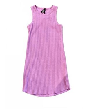 Bobi High Neck Mini Tank Dress - Pink