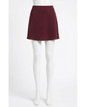 Z Supply Chablis Satin Mini Skirt - Red